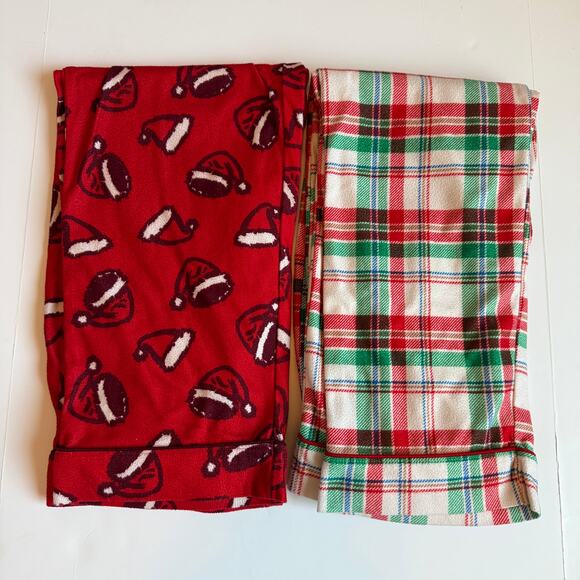 Cat & Jack Holiday Christmas Santa Plaid Pajama Pants Bundle Large 10/12ccccc - Picture 2 of 14